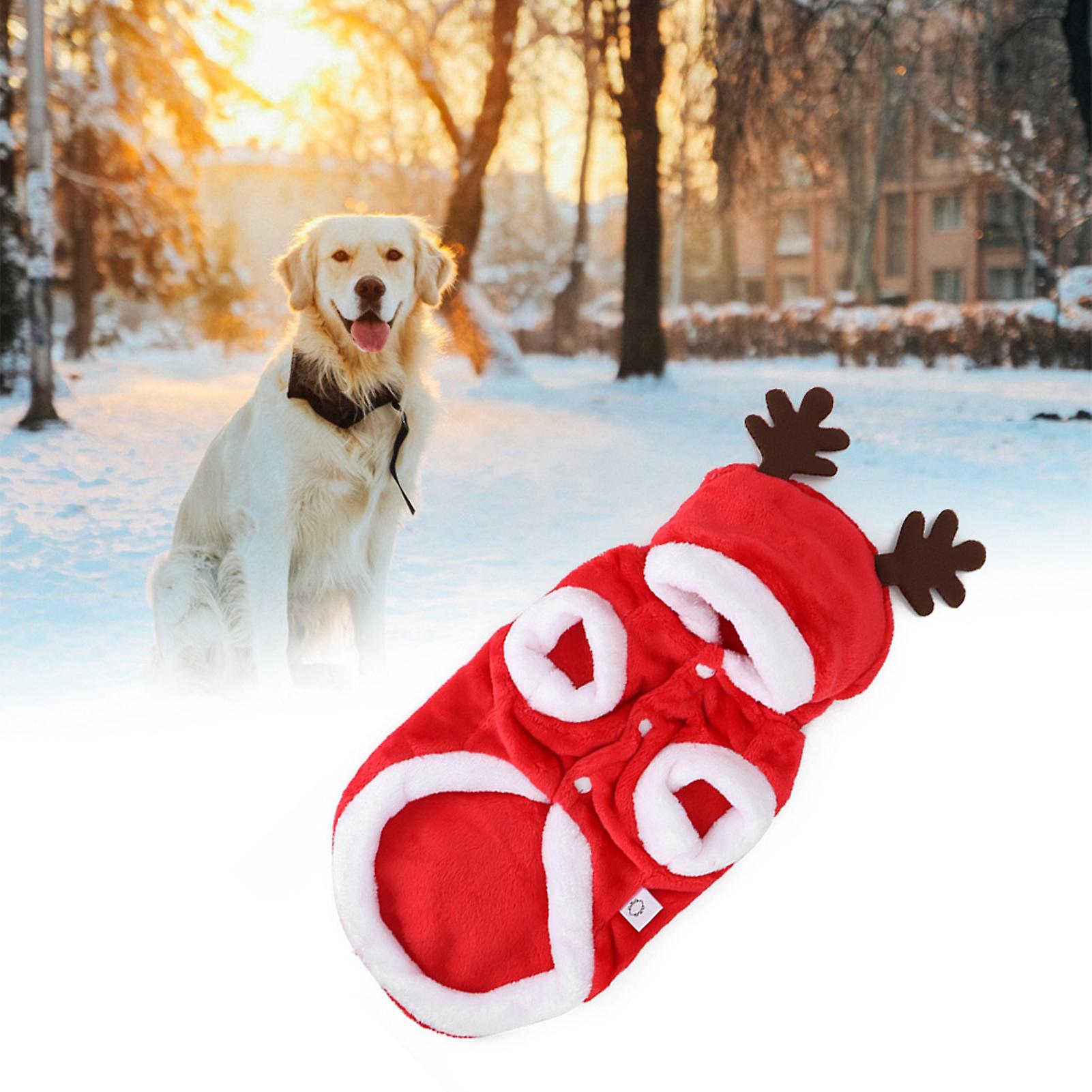 Winter Soft Warm Xmas Tree Cute Dog Clothes Dress For Small Pet Dogs Puppy Jacket Clothing Outfitm