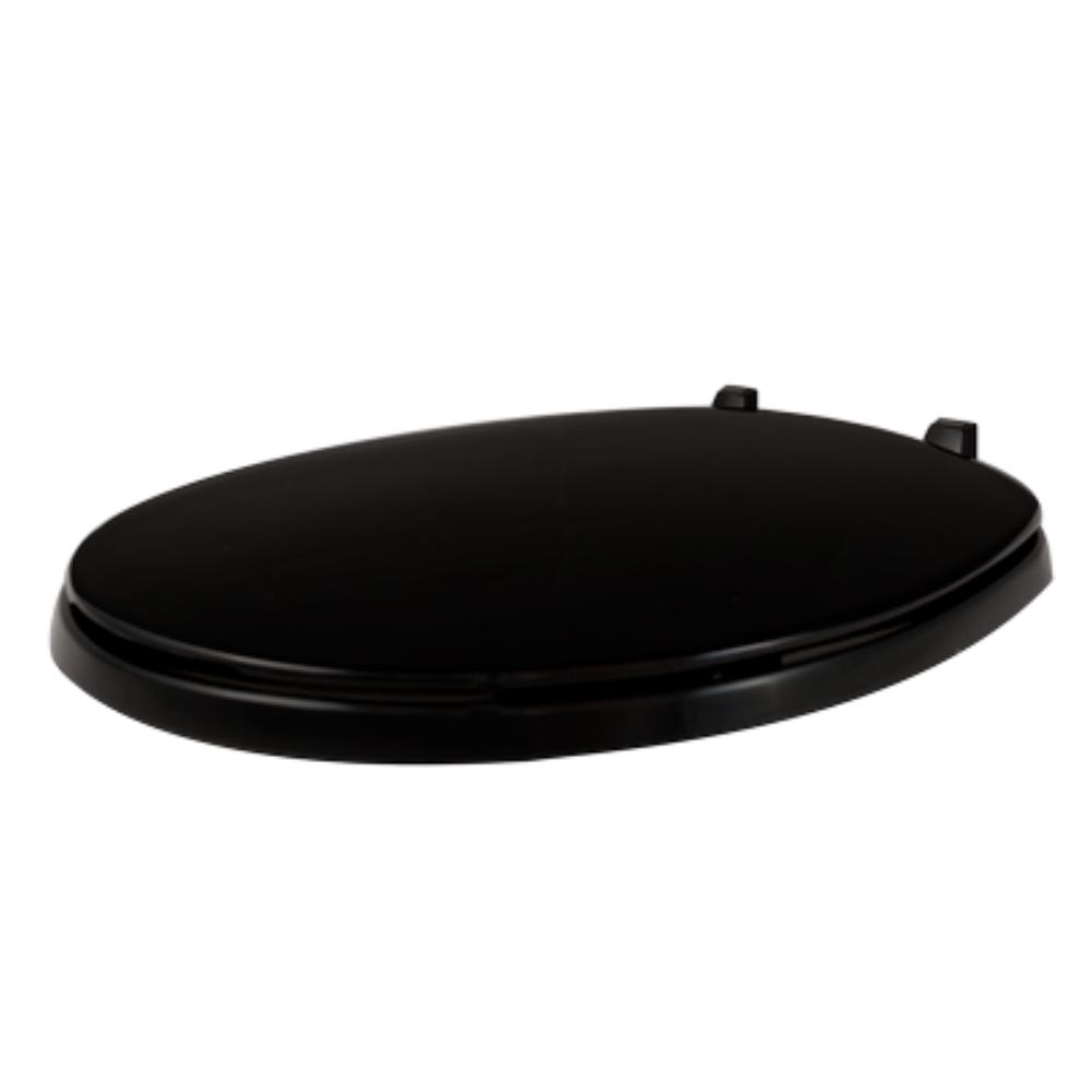 Centoco 200-407 Round Plastic Toilet Seat， Residential and Light Weight Commercial， Black