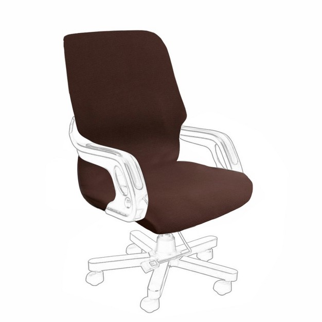 1 Pc Polyester Spandex Waterproof Jacquard Office Computer Armchair Swivel Chair Slipcovers Piccocasa