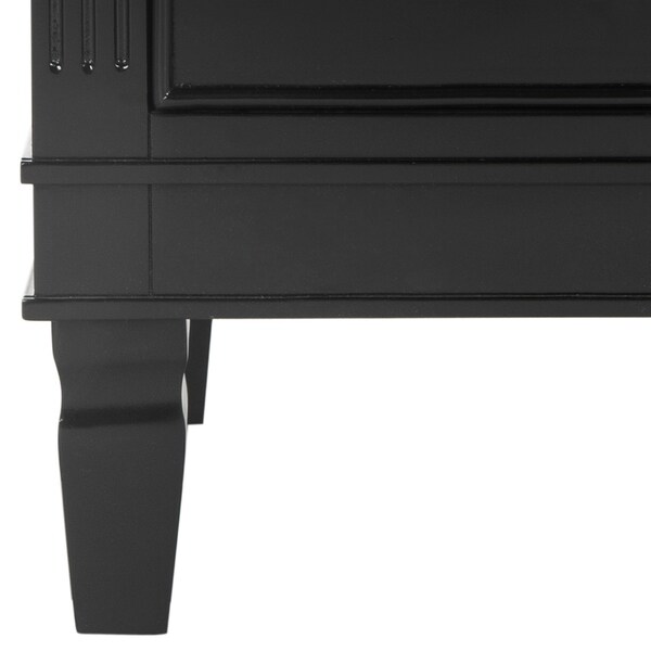 SAFAVIEH Kira Three Drawer Black / Black Night Stand - - 14428356