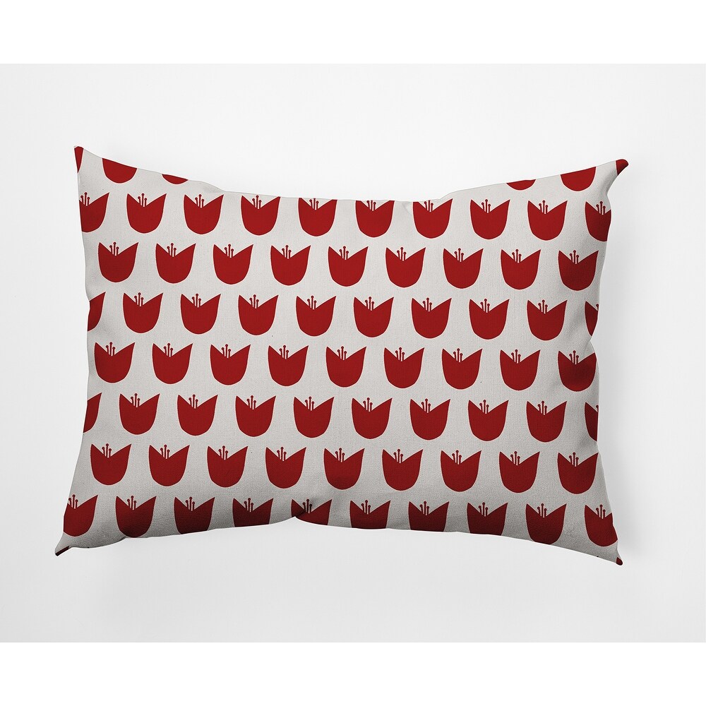 Simple Tulip Design Decorative Indoor/Outdoor Pillow