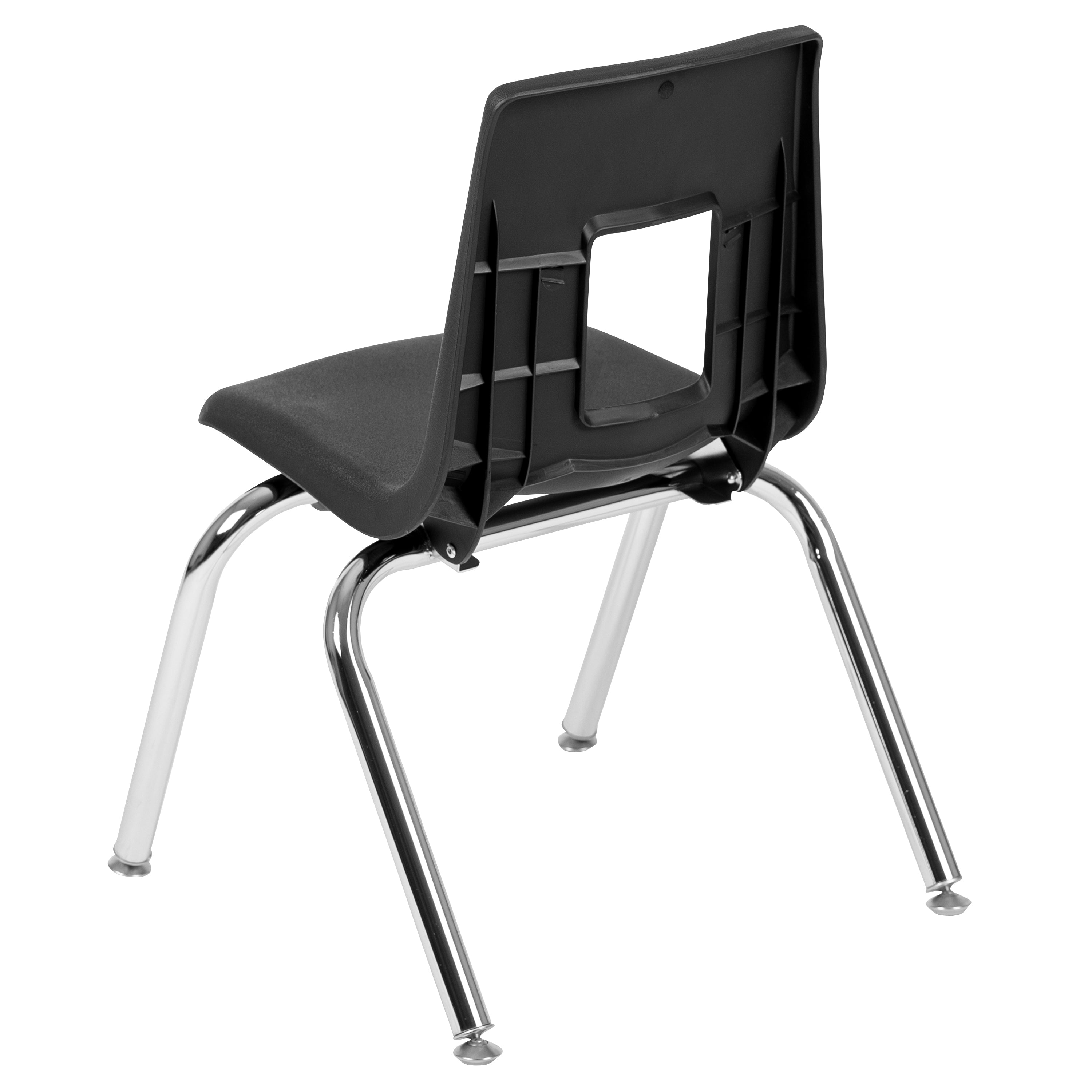 BizChair Black Student Stack School Chair - 14-inch