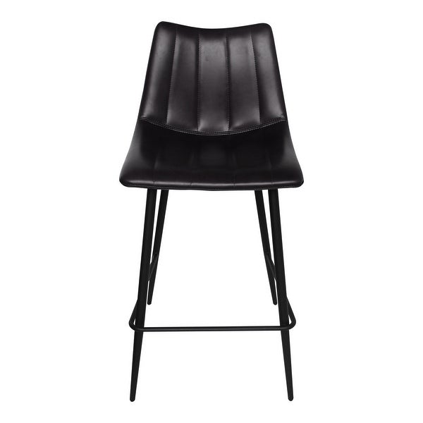 Aurelle Home Alaina Modern Leather Counter Stool (Set of 2) - 18 x 20 x 37