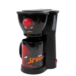 Uncanny Brands Single-Serve Black Marvel Spiderman Coffee Maker with Mug CM-MVC-SM1