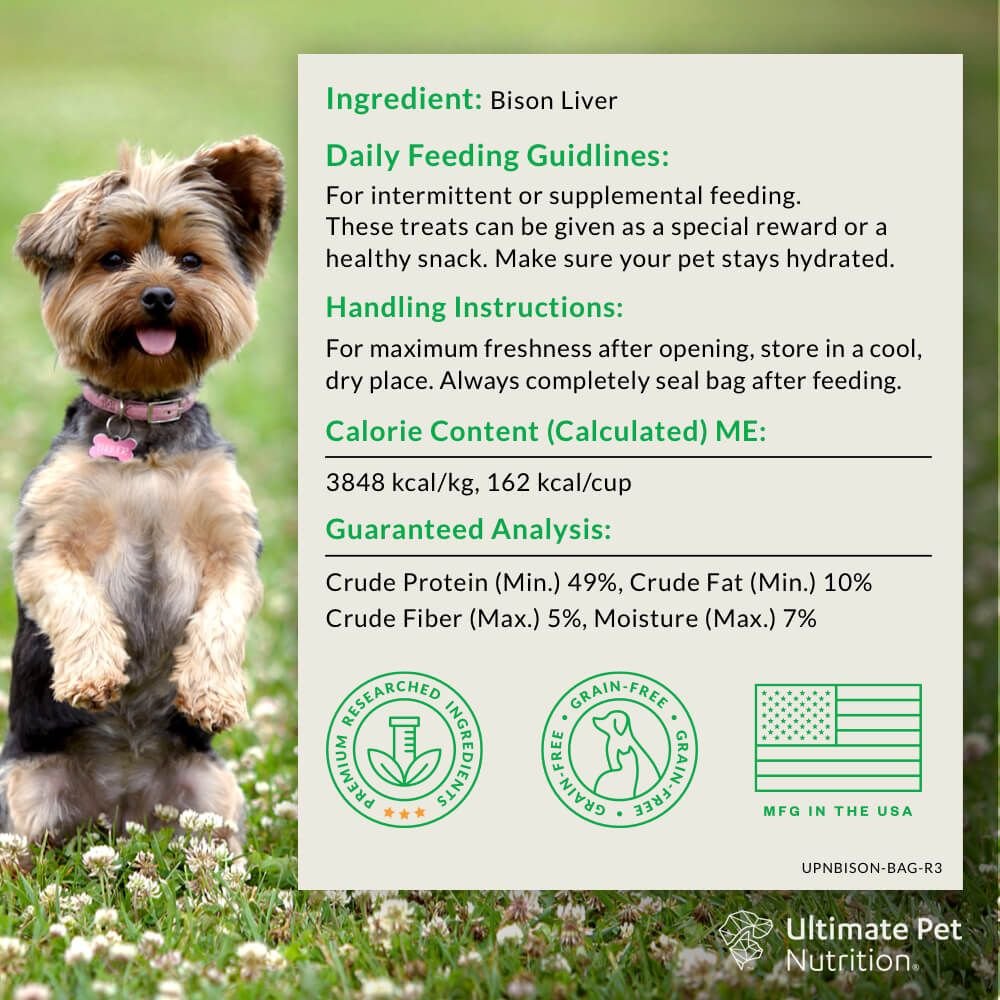 Ultimate Pet Nutrition Nutra Bites Bison Liver Freeze-Dried Dog Treats