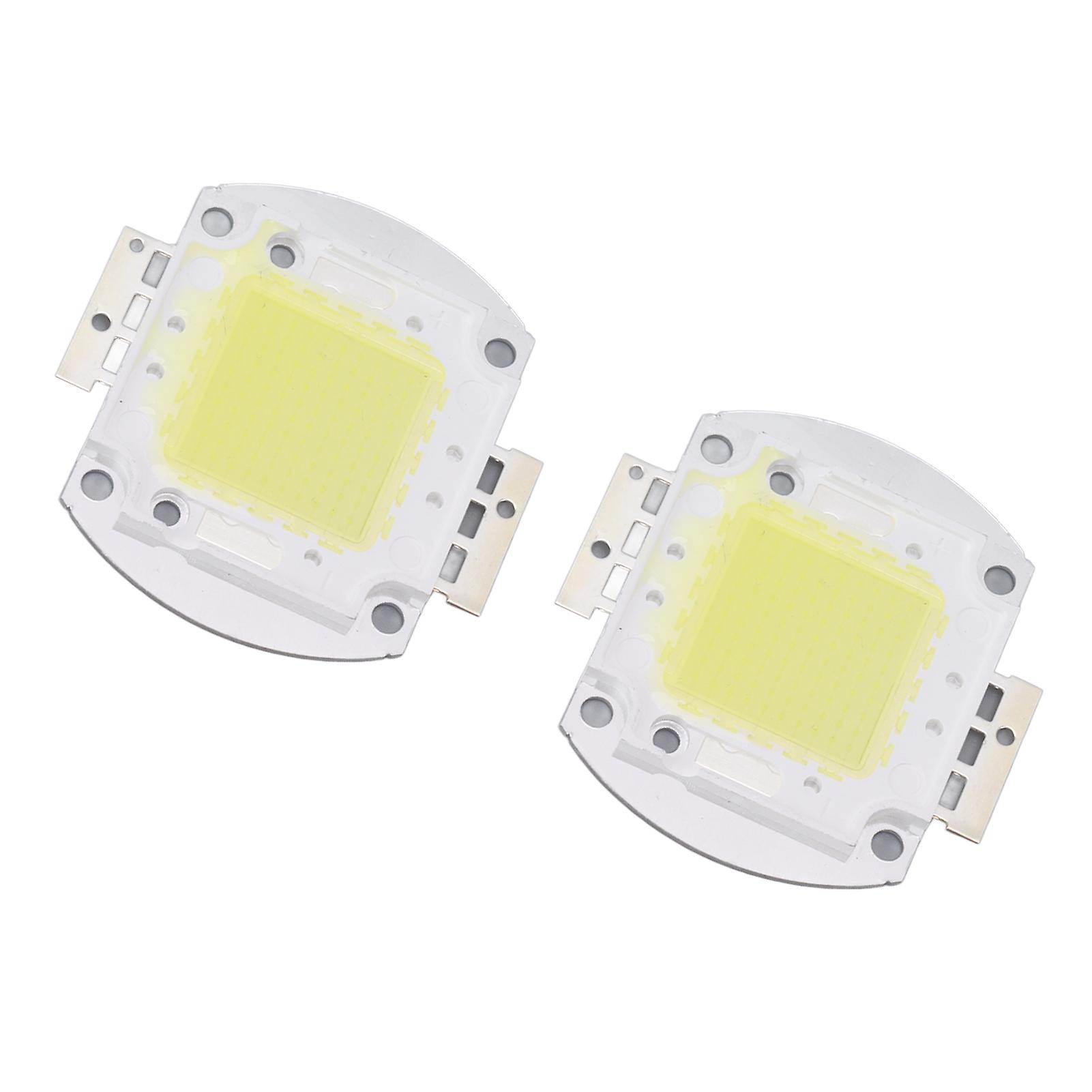 2pcs Round LED Chip 100W High Power LED Chip White Light 9600LM 6000K LED Beads for Home Studio Exhibition Foodlight Spotlight