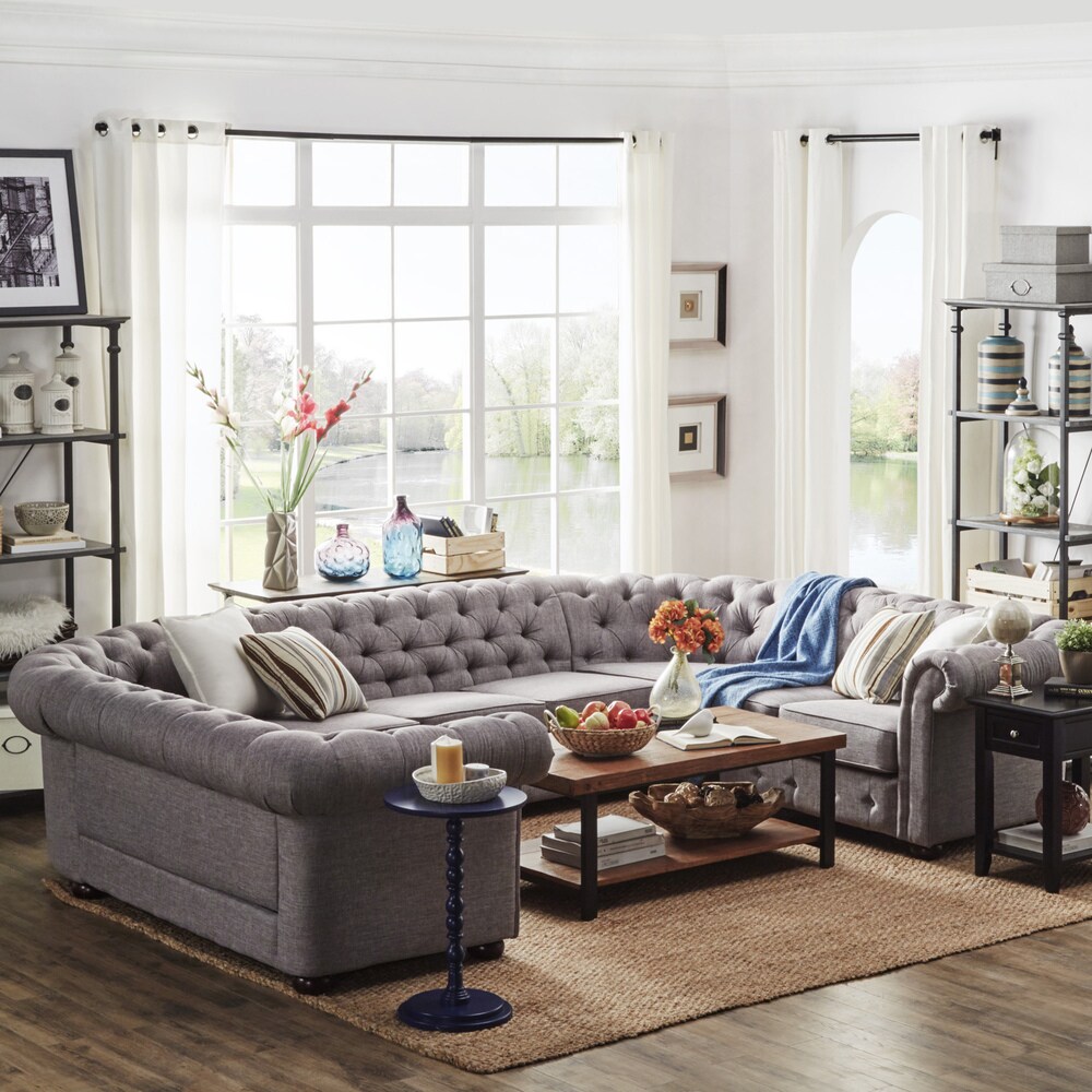 Knightsbridge Chesterfield U shaped Sectional by iNSPIRE Q Artisan