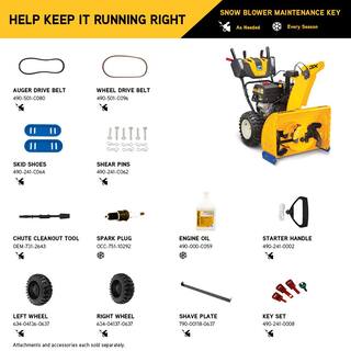 Cub Cadet 28 in. 357cc Three-Stage Electric Start Gas Snow Blower with Steel Chute Power Steering and Heated Grips 3X 28