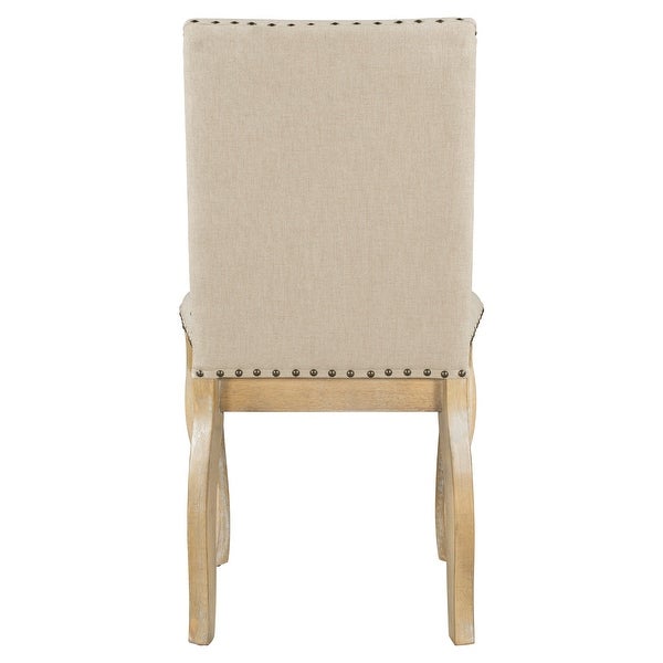 Dining Chairs Wood Upholstered Dining Room Chairs with Nailhead， 37.8