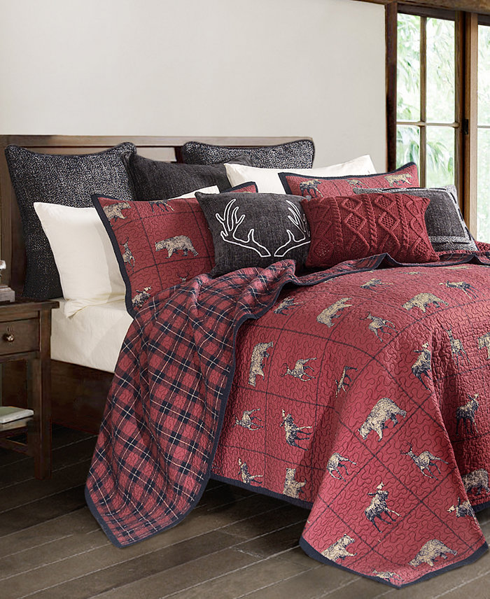 HiEnd Accents Woodland Plaid 2 Pc Twin Quilt Set