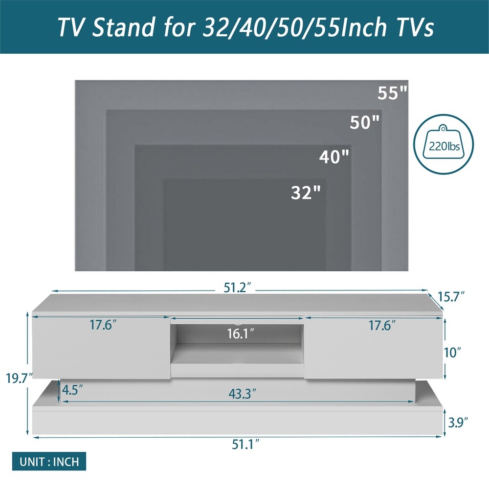 Entertainment Center TV Stand for Up to 55\