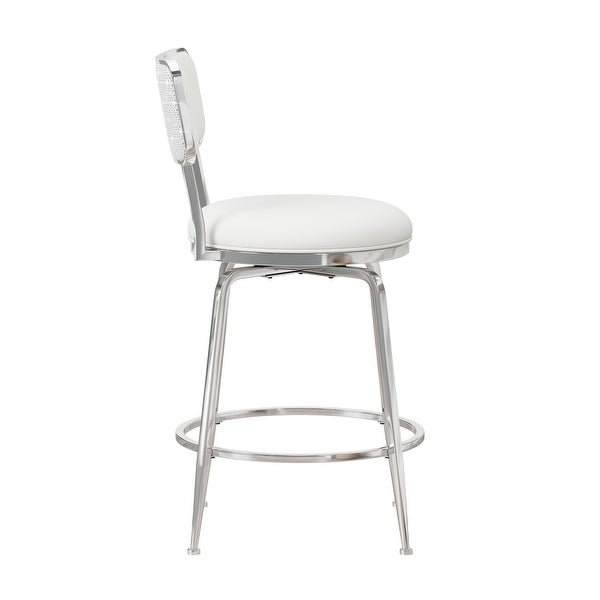 Hillsdale Furniture Baltimore Metal and Upholstered Swivel Stool， Chrome