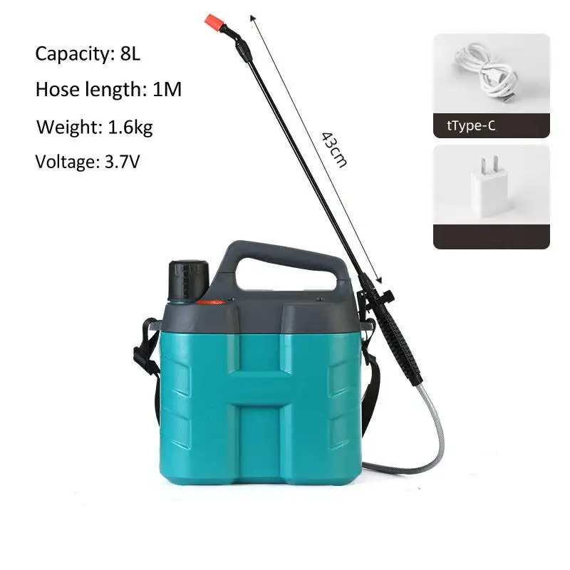 Custom Brand Logo Stock Portable Knapsack Power PP Water Sprayer Garden Agricultural Electric Battery Sprayer