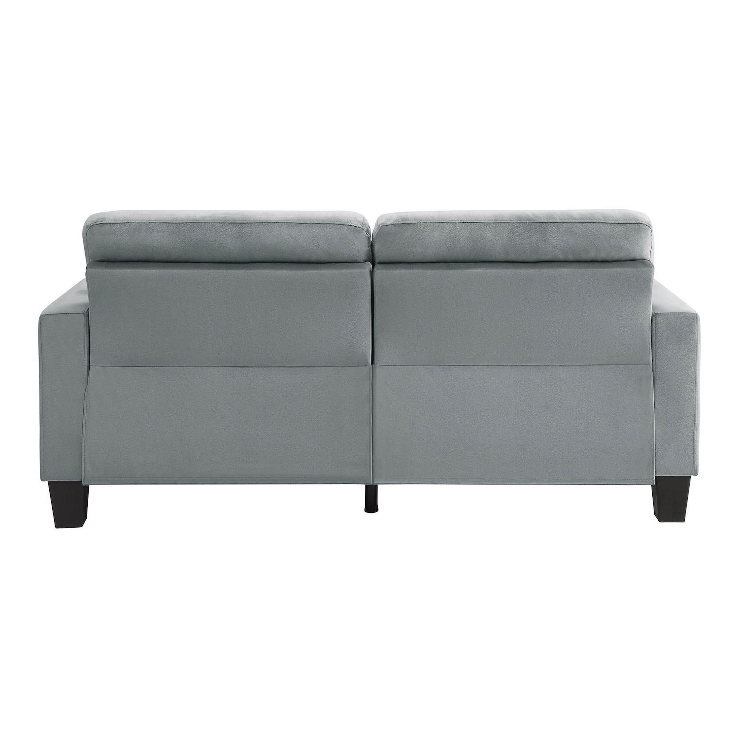 Lexicon Home Living Room Sofa， Exposed Legs With Faux Wood Finish - Gray