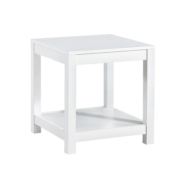 Simple Side Table， 2-Tier Small Space End Table， Modern Night Stand， Sofa Table， Side Table with Storage Shelve