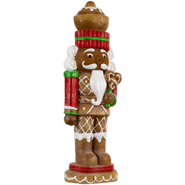 Led Lighted Gingerbread Nutcracker Christmas Figurine