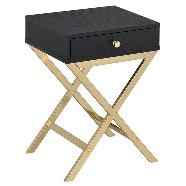 End Table Black Brass Acme Furniture