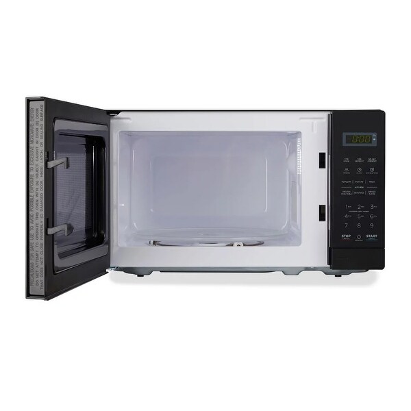 0.7 Cu Ft LED Digital Microwave Oven in Black with Child Safety Lock