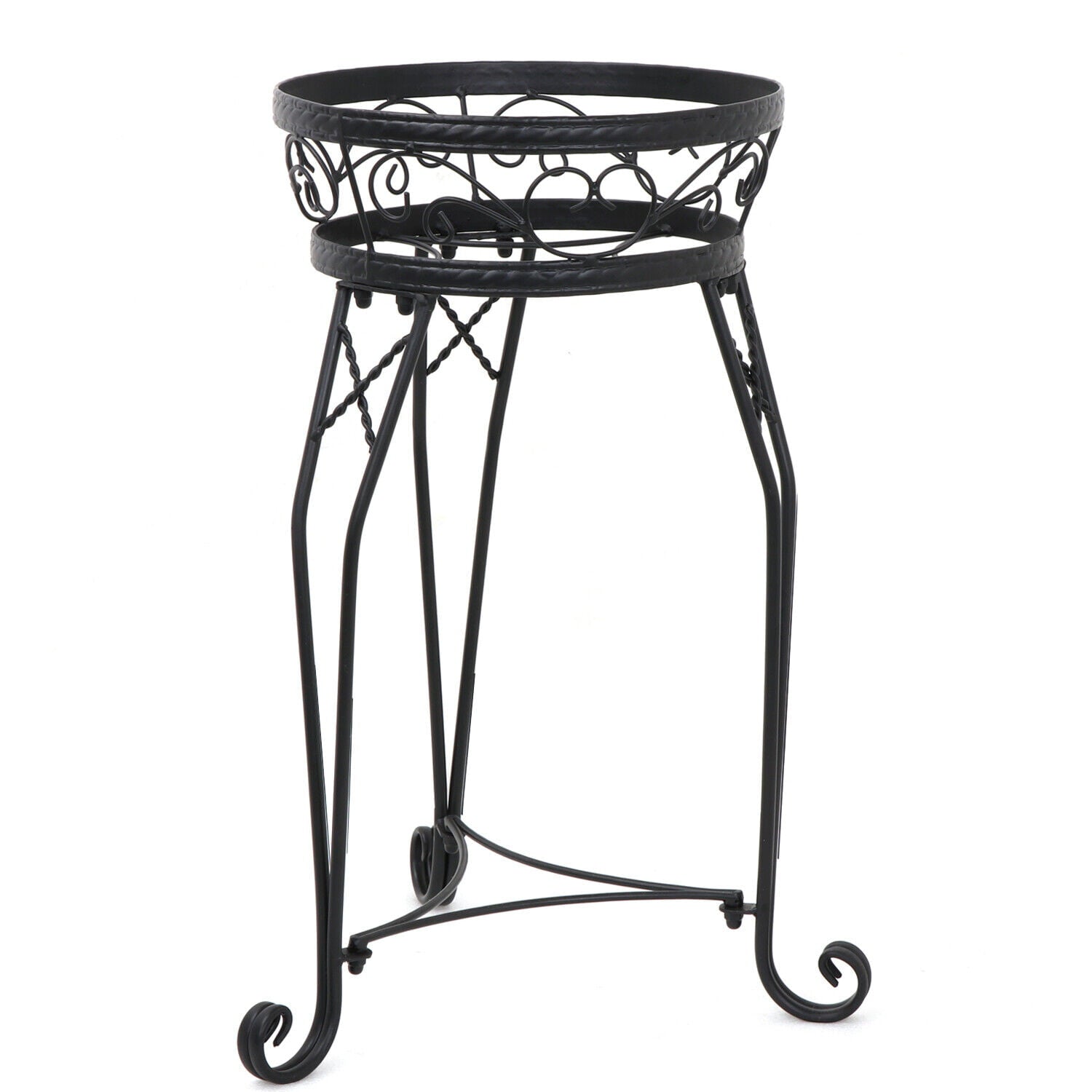 ZENSTYLE Shelf Flower Plant Display Stand Rack Large Modern Black Metal Heavy Duty