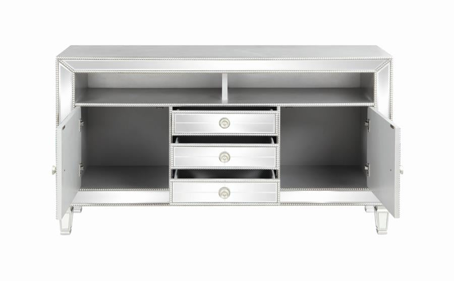 3-Drawer TV Console Metallic Platinum - 722272