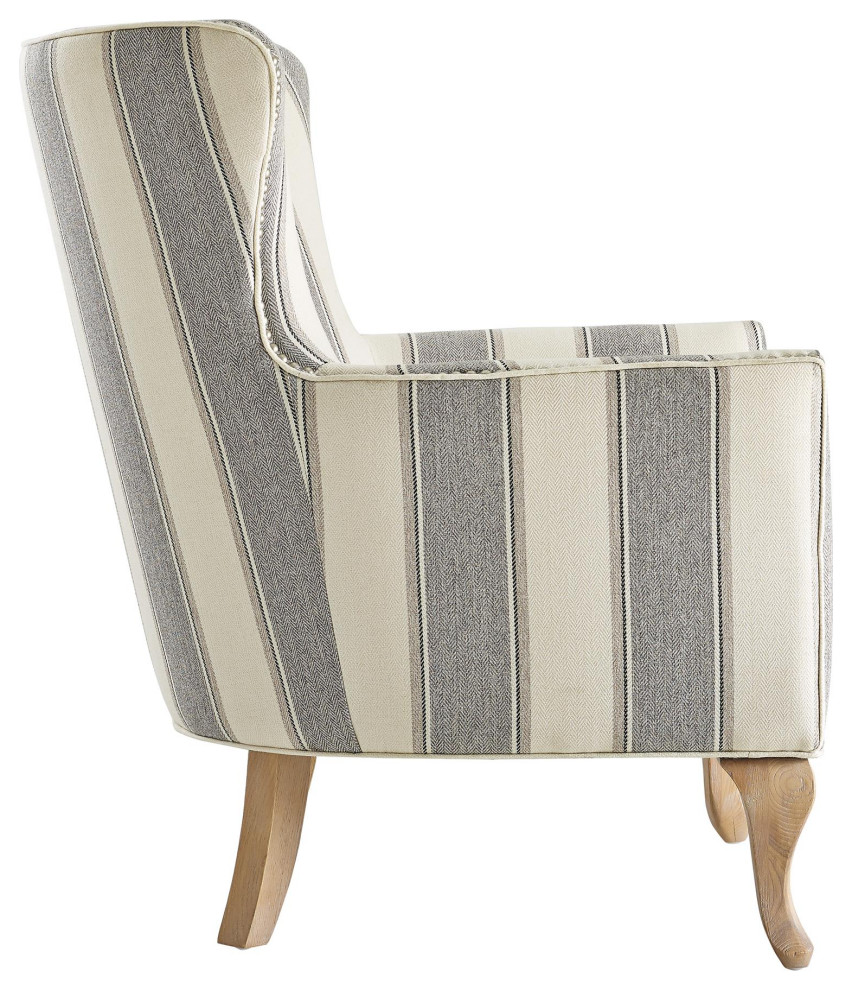 Comfortable Accent Chair  Padded Seat  ampFlared Arms With Nailhead   Traditional   Armchairs And Accent Chairs   by Decorn  Houzz