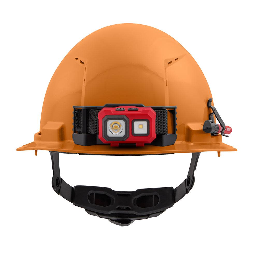 Milwaukee Orange Front Brim Vented Hard Hat with 6pt Ratcheting Suspension Type 1 Class C