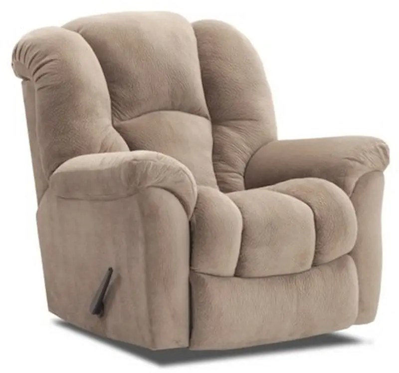 Transformer Taupe Microfiber Rocker Recliner