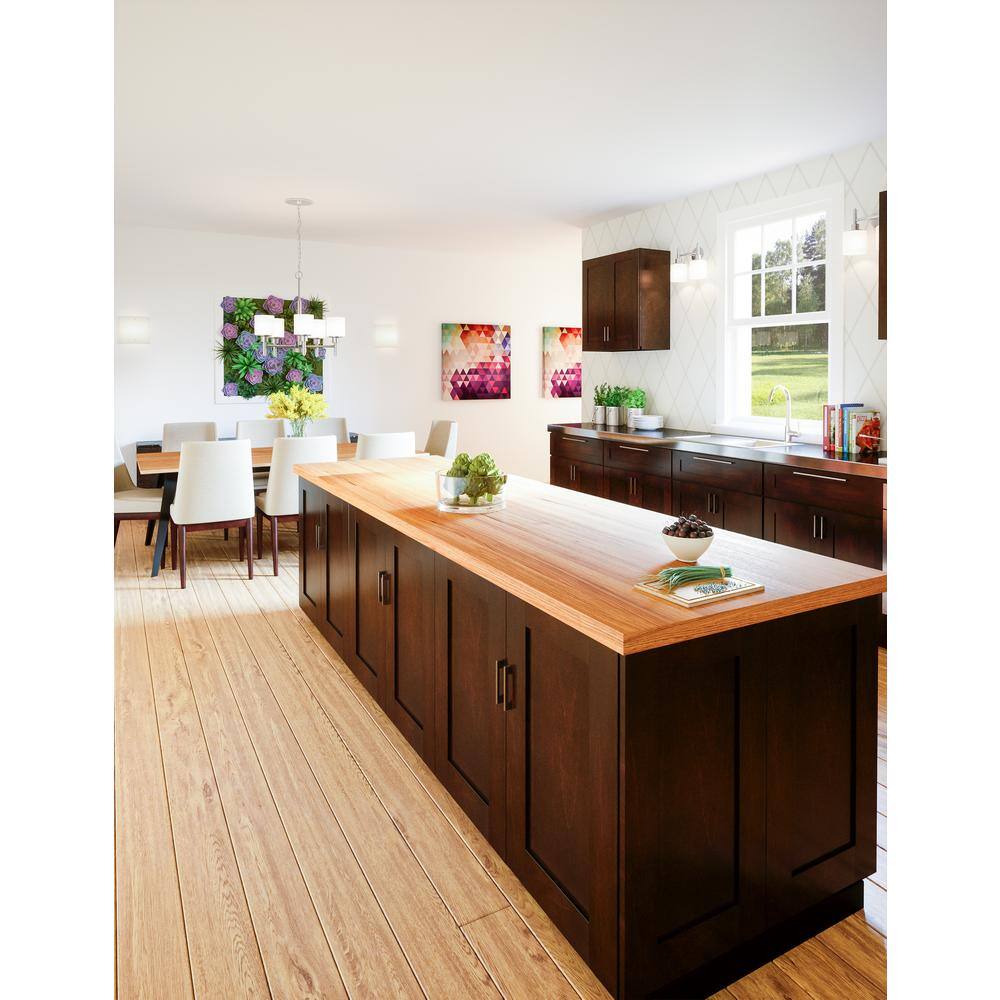 Design House Brookings Plywood Ready to Assemble Shaker 36x34.5x24 in. 2-Door Sink Base Kitchen Cabinet in Espresso 562082