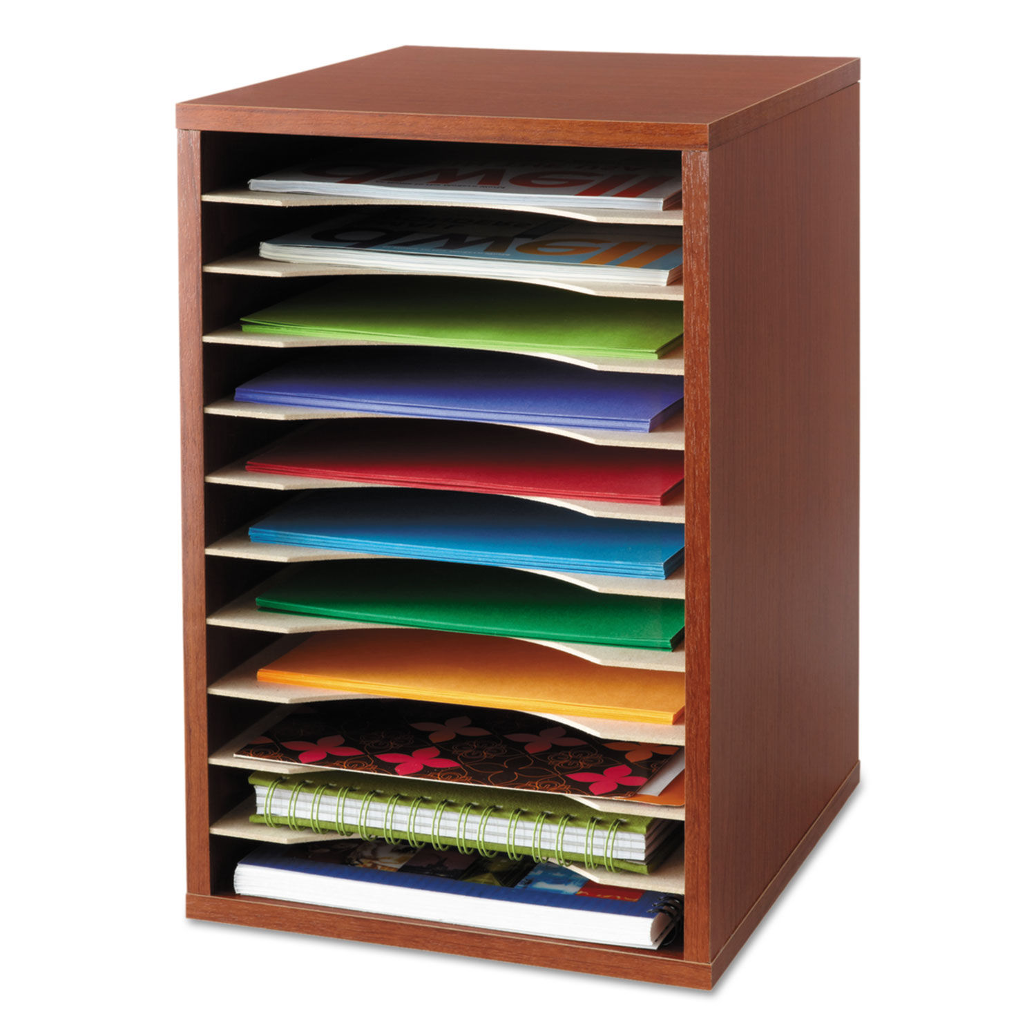 Wood Desktop Literature Sorter by Safcoandreg; SAF9419CY