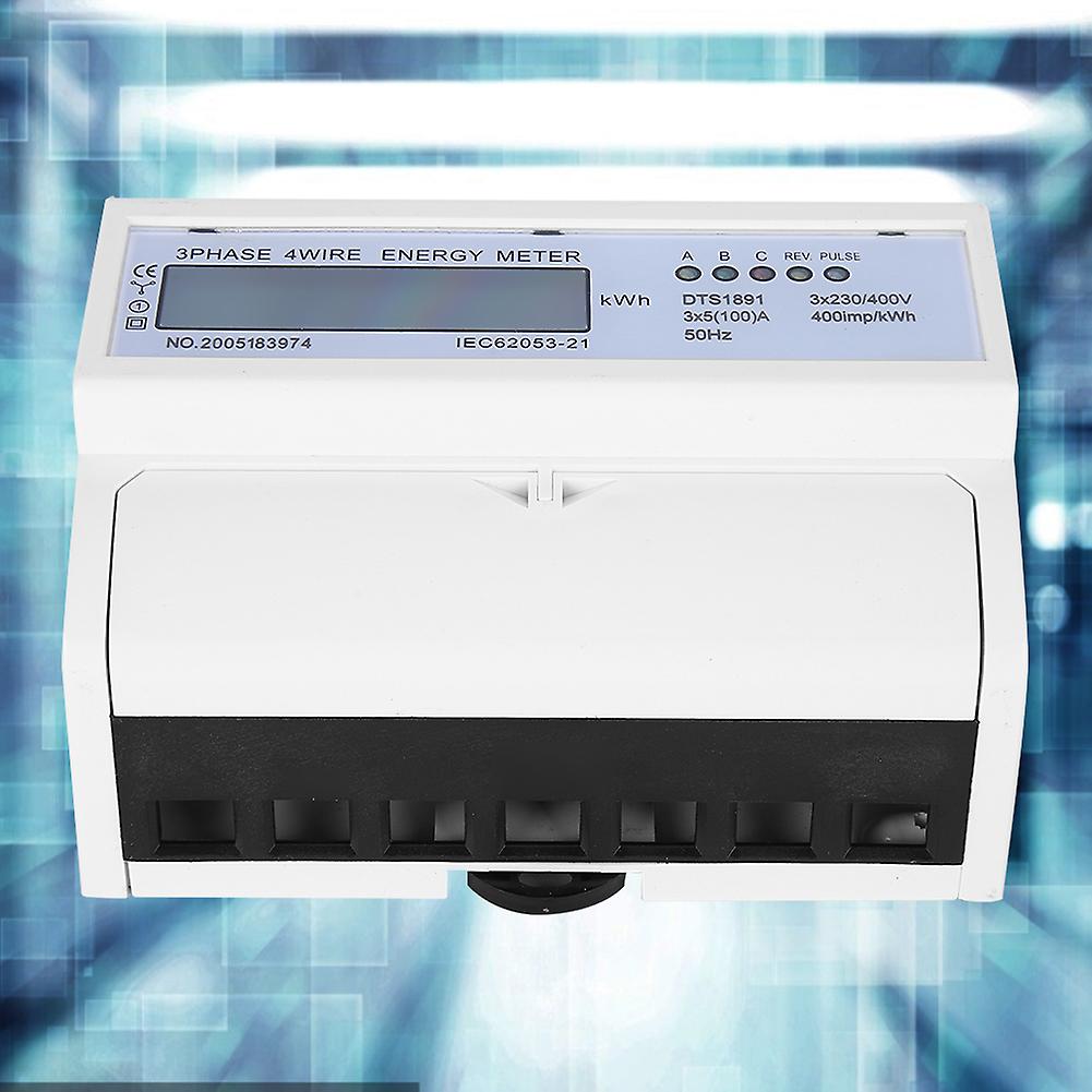 Rail Energy Meter 3phase 4wire 7p Lcd Downand#8209;in Downand#8209;out Portable Digital Integrated Circuits