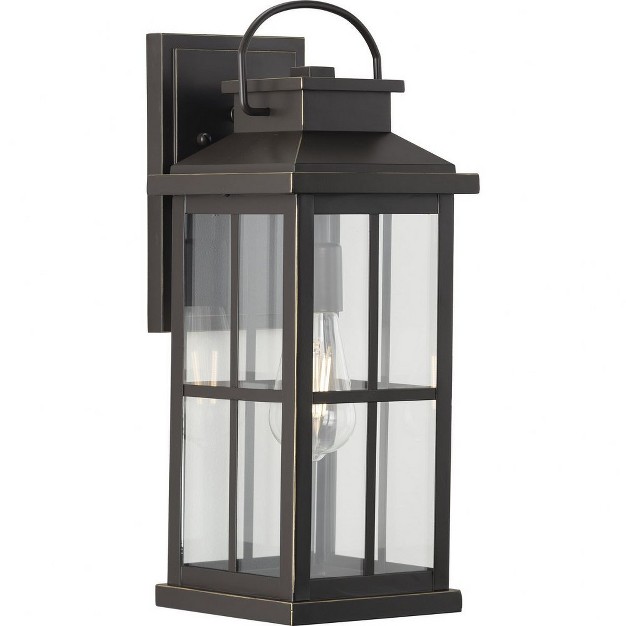 Progress Lighting Williamston 1 light Antique Bronze Farmhouse Outdoor Large Wall Lantern With Clear Glass Shade