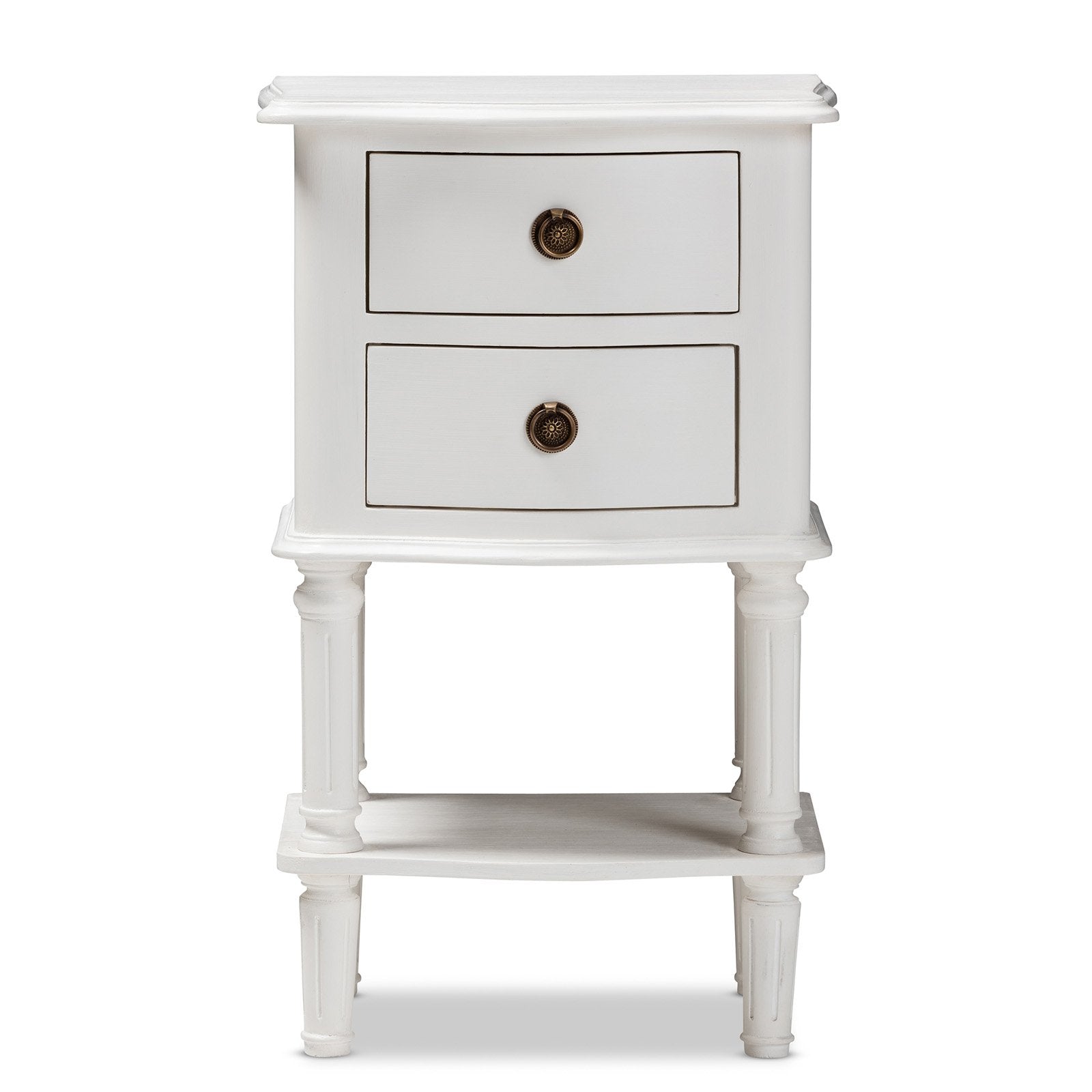 Baxton Studio Audrey Country Cottage 2 Drawer Nightstand