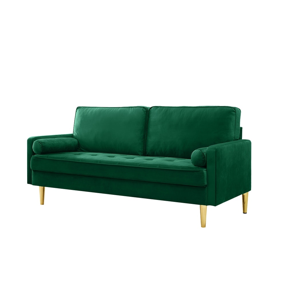 Tufted Seat Settee Sleeper Loveseat Green Velvet Loveseat Recliners