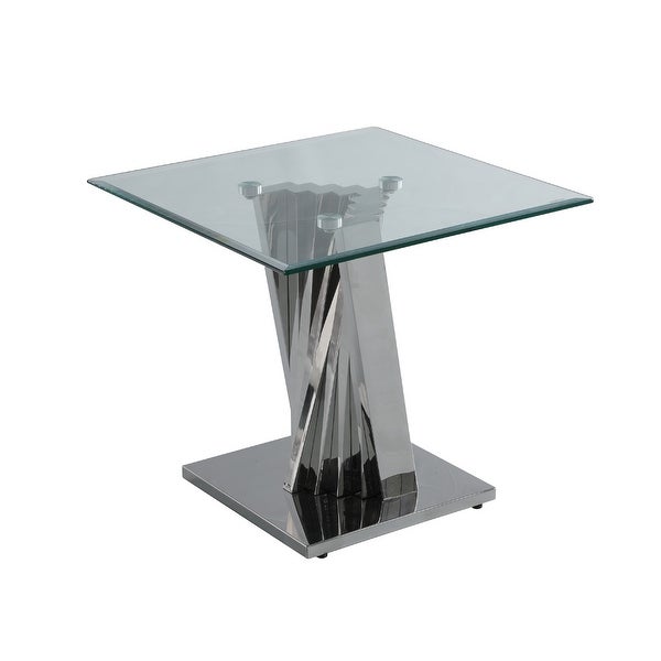 Best Quality Furniture Modern Glass Coffee Table Sets w/ Spiral Base