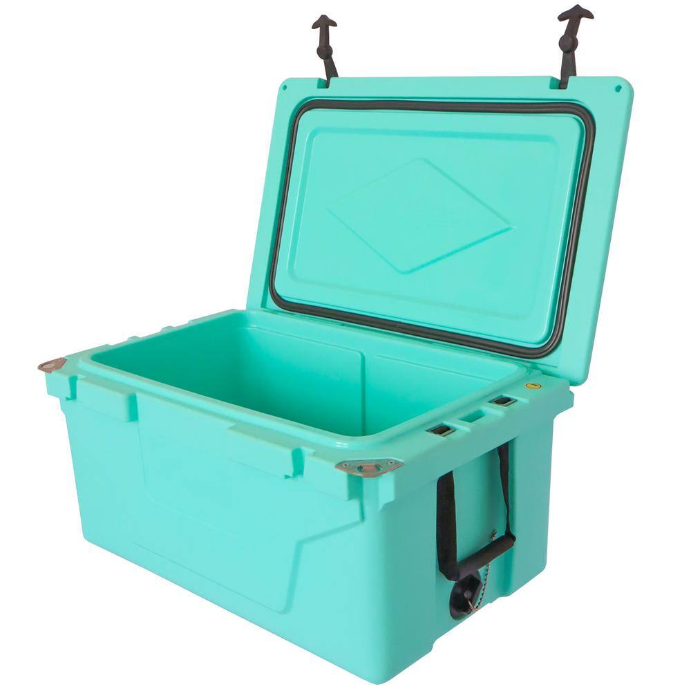 Tatayosi 18 .5 in. W x 29.5 in. L x 15.5 in. H Lake Blue Portable Ice Box Cooler 65QT Outdoor Camping Beer Box Fishing Cooler P-DJ-102234