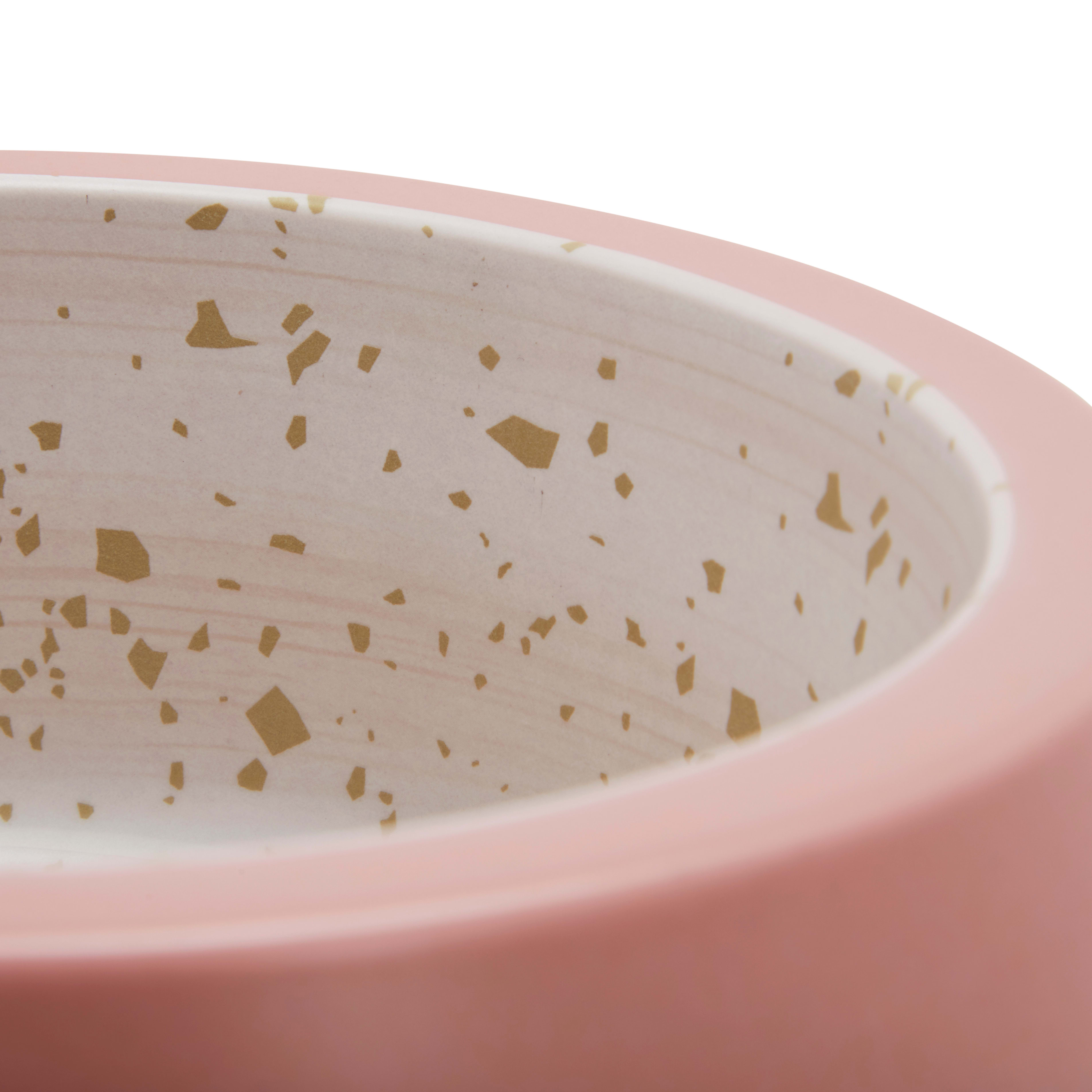 EVERYYAY Dining In Mauve amp; Bamboo Dog Bowl， 1.75 Cups