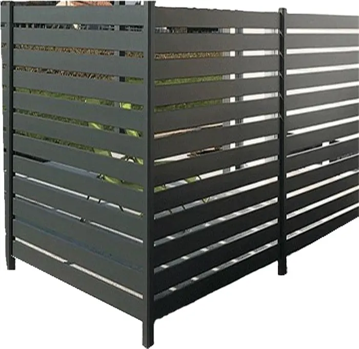 Modern Design Customized Outdoor Metal Fence Panels Privacy Fence Aluminum DIY Privacy Slat Fences Screens Panels