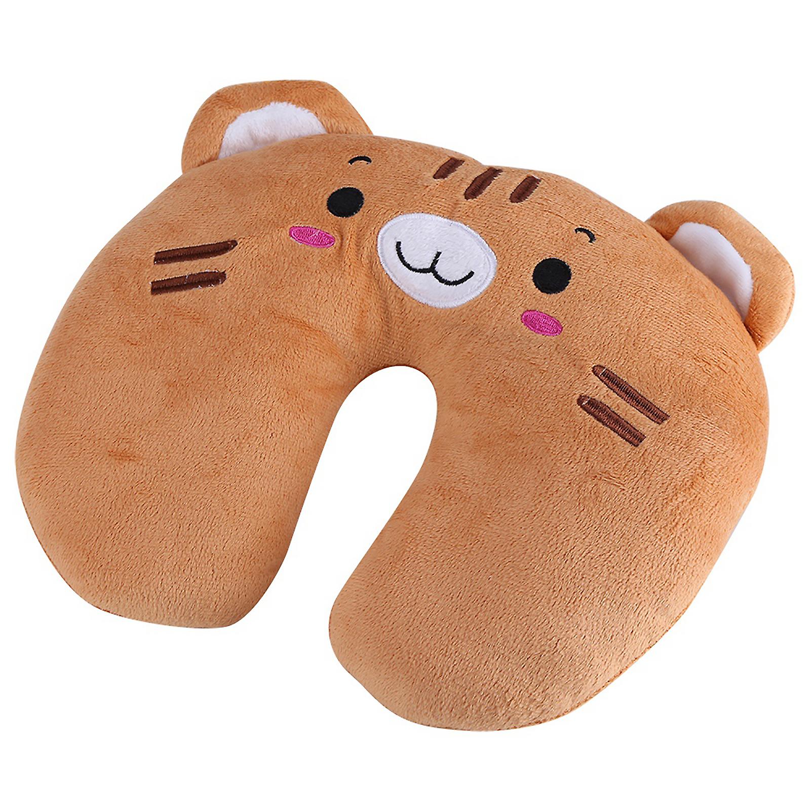 Animal Travel Neck Pp Cotton Pillow Soft U Shaped Car Head Rest Toy Cushion Tiger