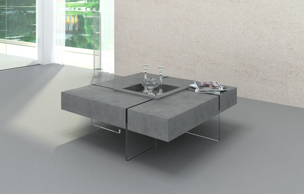 Modrest Shauna   Modern Faux Concrete Floating Coffee Table   Contemporary   Coffee Tables   by Vig Furniture Inc.  Houzz