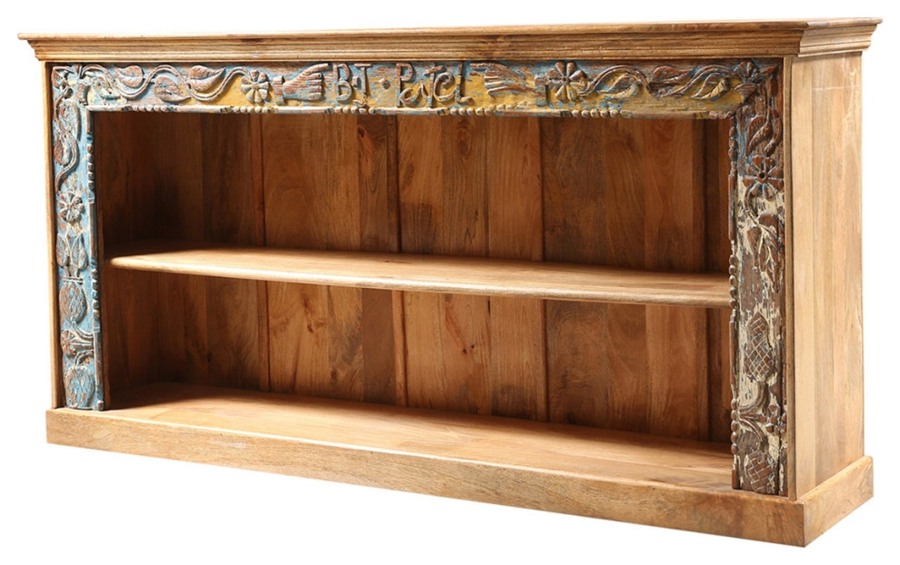 Rustic Traditional Solid Wood 2 Shelf Bookcase   French Country   Bookcases   by Sierra Living Concepts Inc  Houzz