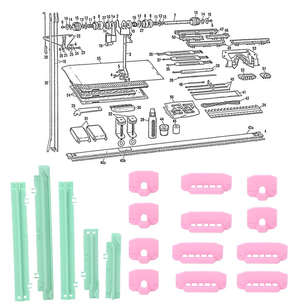 17 Pcs Motif Cam L Point Cams Lace Carriage Spare Parts For Brother Knitting Machine Accessories Kh860 Kh871 Kh891 Kh894