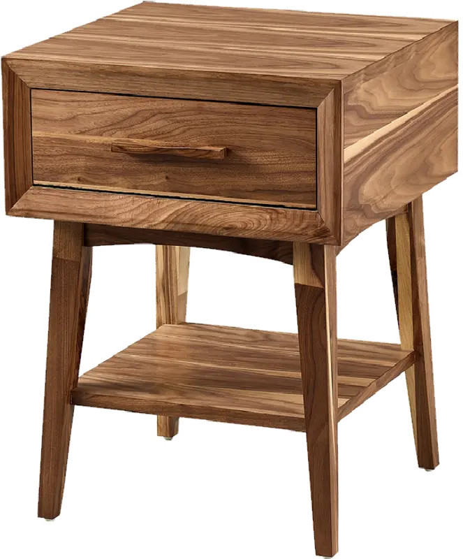 Venice Light Walnut Side Table