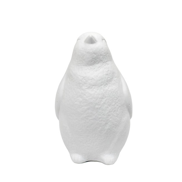 Porcelain Arctic Penguin Shaped Table Lamp White Elegant Designs