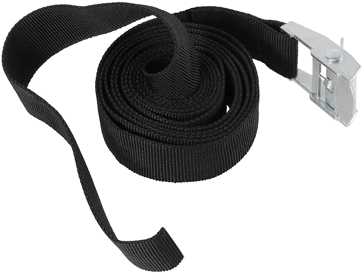 ZEONHAK 6.5 Feet x 1 Inch Lashing Strap with Cam Buckle, Black Tie Down Strap Cam Buckle Locking Strap, 550lbs Work Load, 16 Packs