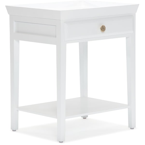 Finch Hampton Side Table with Drawer， White