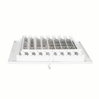 EZ-FLO 10 in. x 10 in. 4-Way Steel WallCeiling Register White 61619