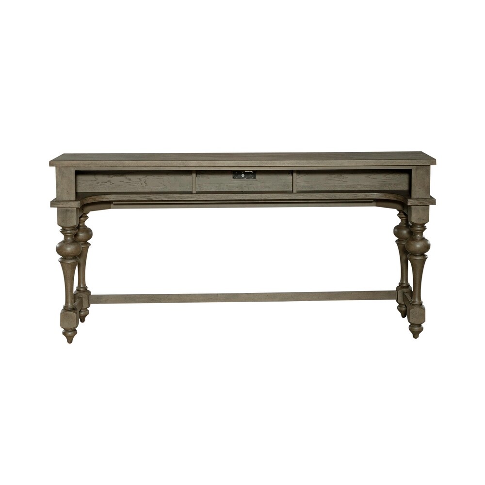 Americana Farmhouse Dusty Taupe 4 Piece Console Bar Table Set