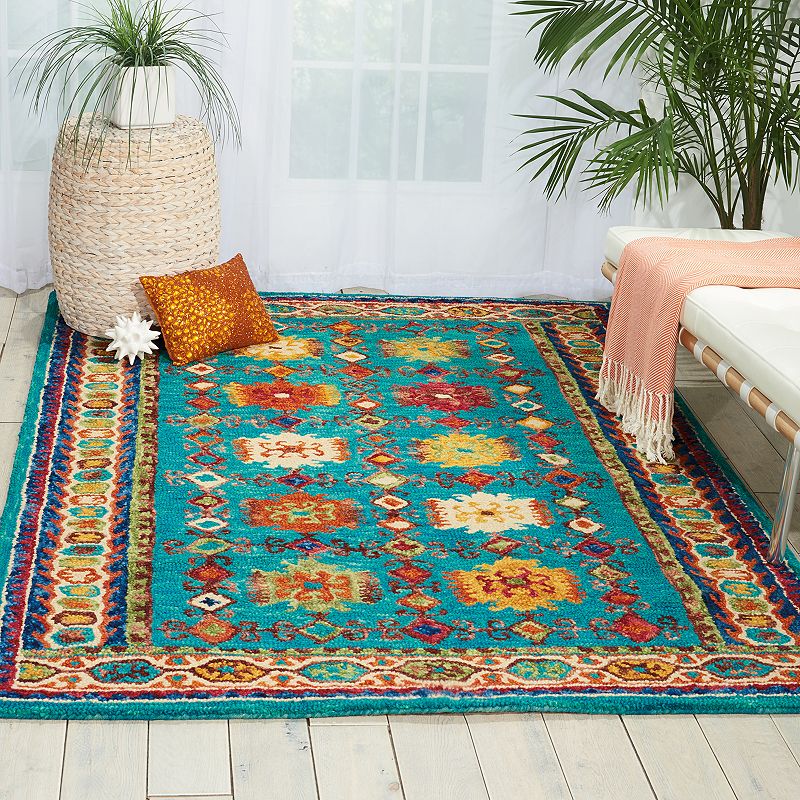 Nourison Vivid Framed Medallion Wool Rug