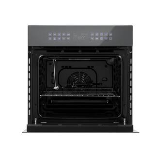 Empava 24 in. Single Electric Wall Oven with Convection Tempered Glass in Stainless Steel EPV-24WOC17