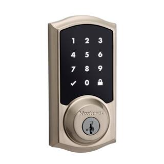 Kwikset Z-Wave SmartCode 916 Touchscreen Satin Nickel Single Cylinder Keypad Electronic Deadbolt Featuring SmartKey Security 916TRLZW50015RC